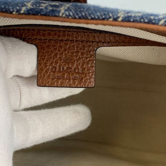 NIB Gucci Jackie 1961 Tote Bag In Blue & Ivory Medium - Picture 11 of 15